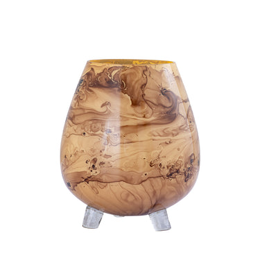 Windlicht aus Glas mit runder Form handgefertigtem Design & erhöhtem Stand – Jamillia | PTMD - Esszett Luxury | Stilvolles Wohnen mit Charakter