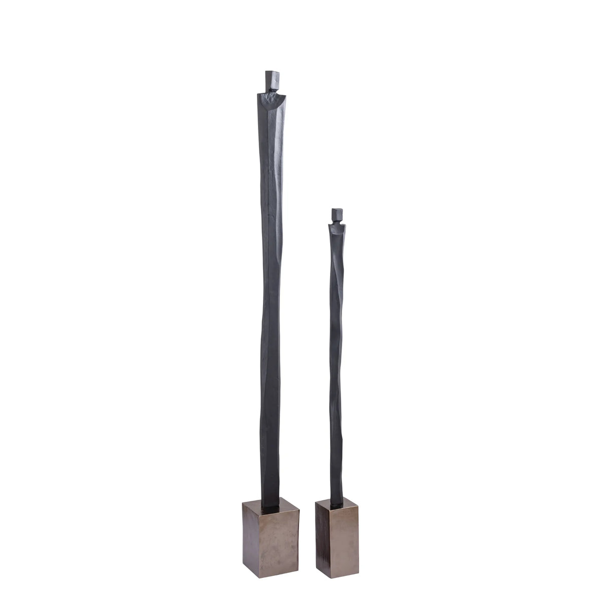 Statue – Menschen Design, Aluminium Material, Schwarz, S – Mathias | PTMD