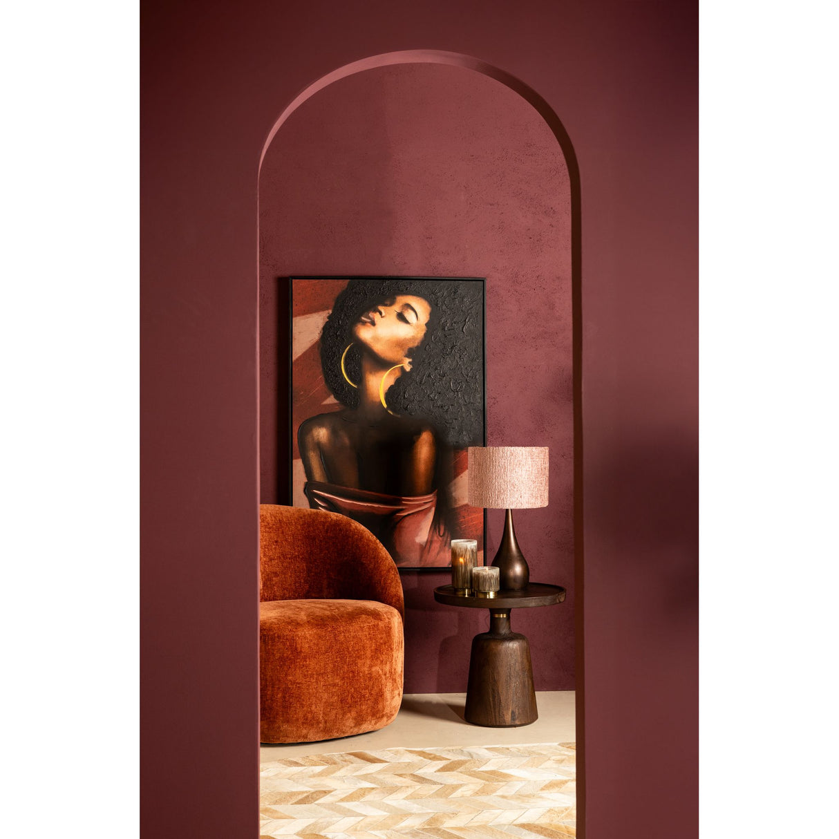 Wall mural – Canvas material, Handmade finish, Rectangular design – Janicia | PTMD