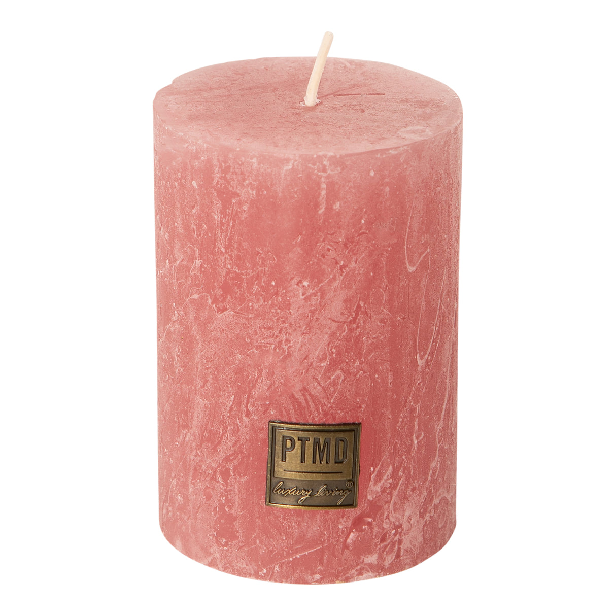 Kerze – Zartes Rosa, Rustikale Optik, Kompakte Form | PTMD