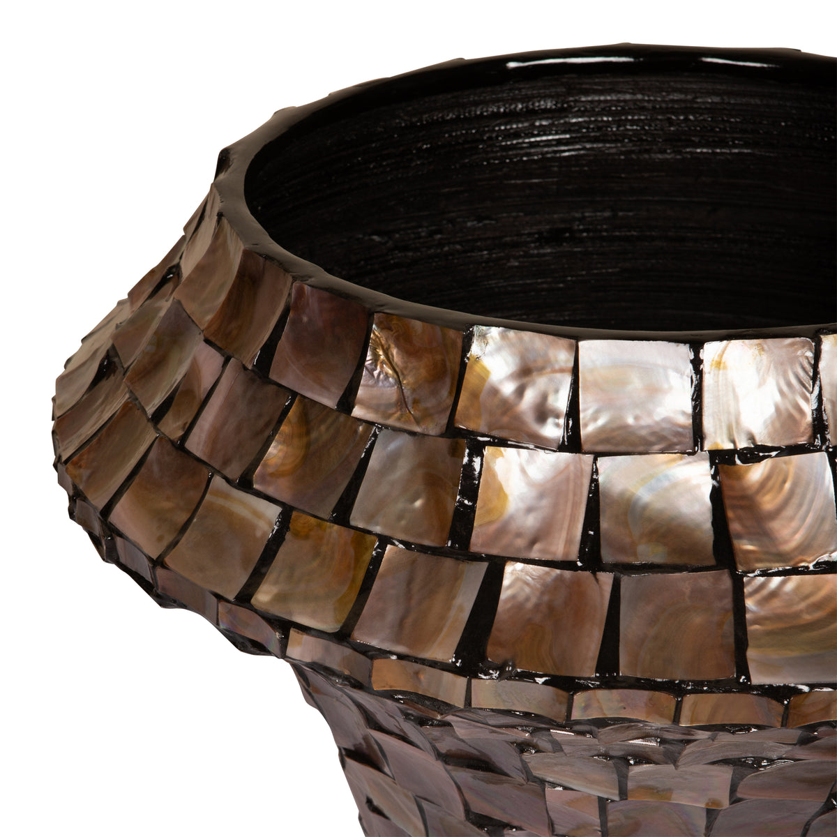 Pot – Bronze Bamboo, Round Shape, Bowl Design, Low, L – Daven | PTMD