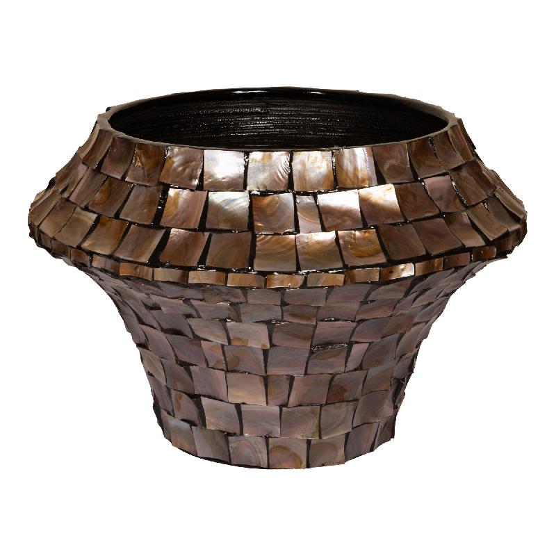 Pot – Bronze Bamboo, Round Shape, Bowl Design, Low, L – Daven | PTMD