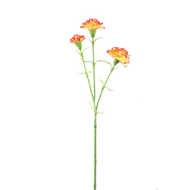 Nelkenblume – Orange Rote Spray mit 3 Blumen, Polyestergewebe, Halbfertig | PTMD