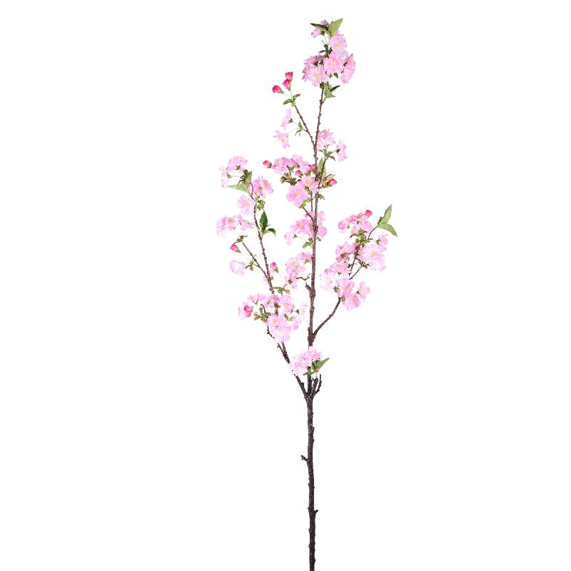 Kunstblume – Rosa Pflaumenblütenzweig, Beschichtete Oberfläche, Polyestergewebe | PTMD