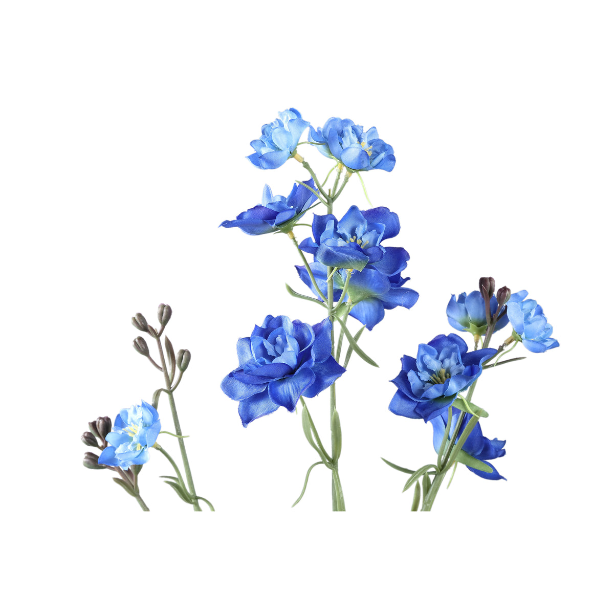 Gartenblume – Blauer Chinensis-Zweig mit beschichteten Blüten aus Polyesterstoff | PTMD