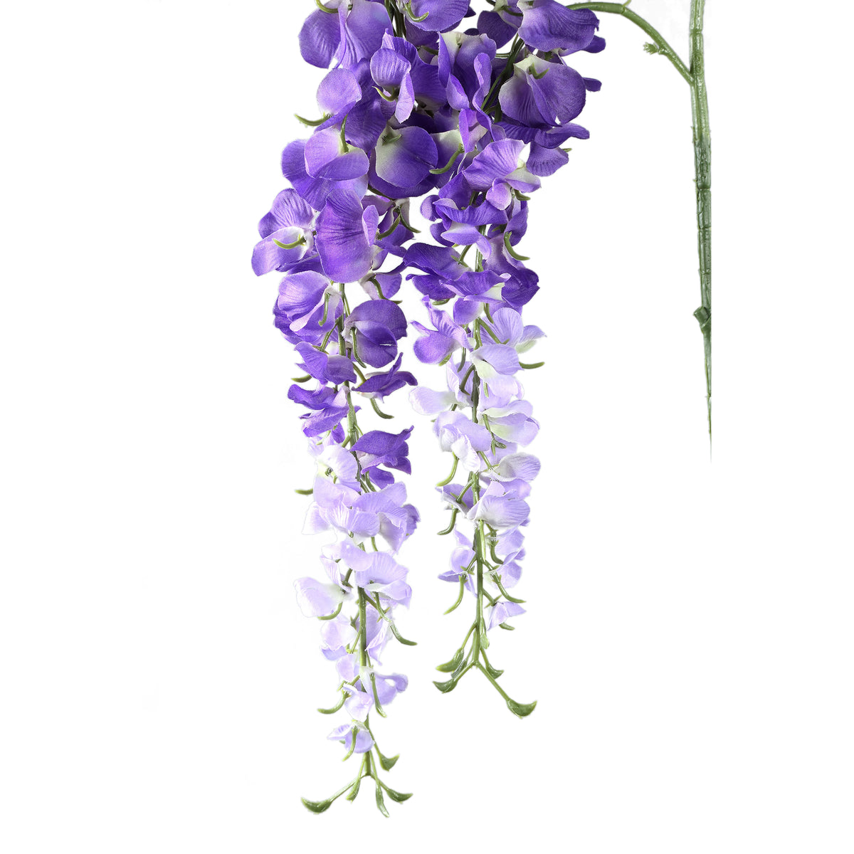 Gartenblume – violetter Glyzinienzweig mit Blättern aus Polyester | PTMD