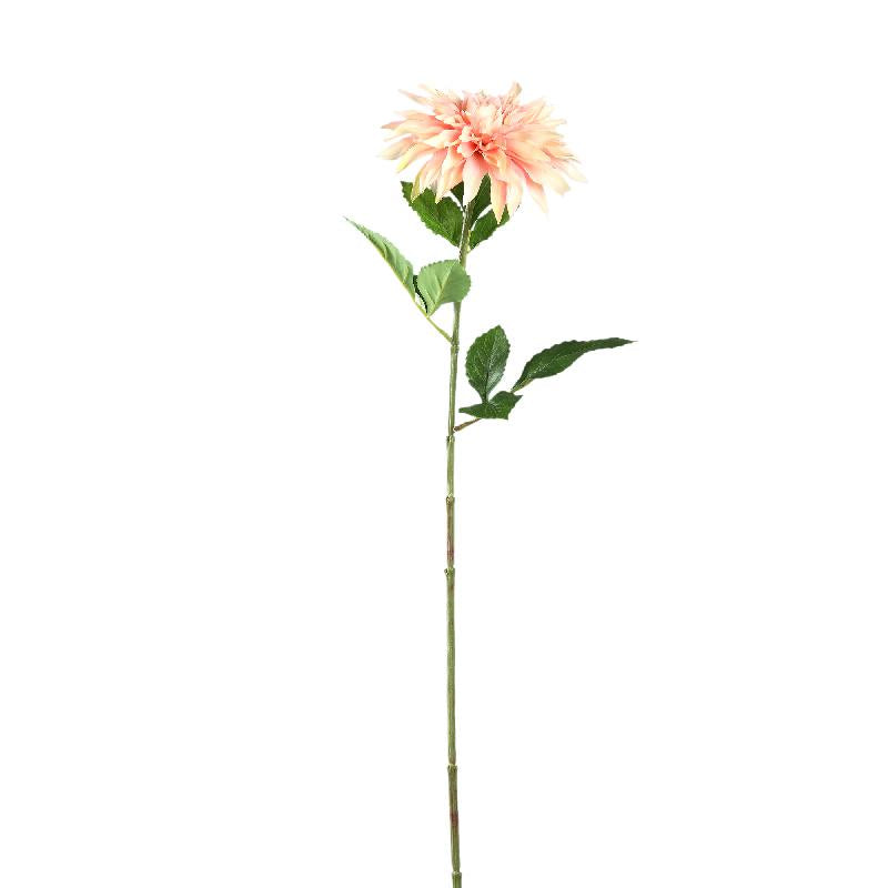 Dahlienblume – Orange-Gelbes Spray mit Blättern, Beschichtete Oberfläche, Polyester Material | PTMD