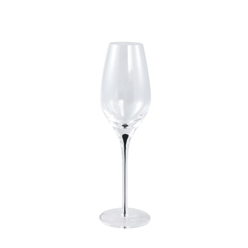 Champagnerglas - Glas, klar, schwarzer Tropfen-Akzent, organisch – Clive | PTMD