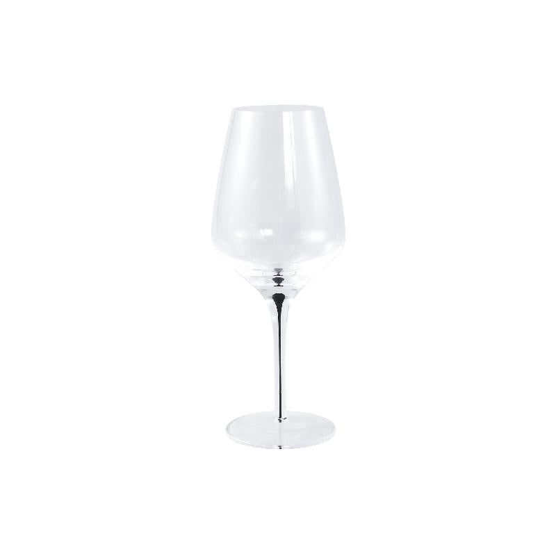 Rotweinglas - Glas, klar, schwarzer Tropfen-Akzent, organisch – Clive | PTMD
