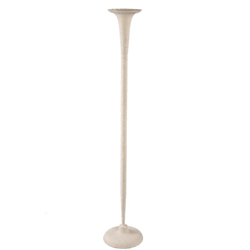 Kerzenständer – Raues Design, Runde Form, Eisen Material, Creme, L – Krish | PTMD