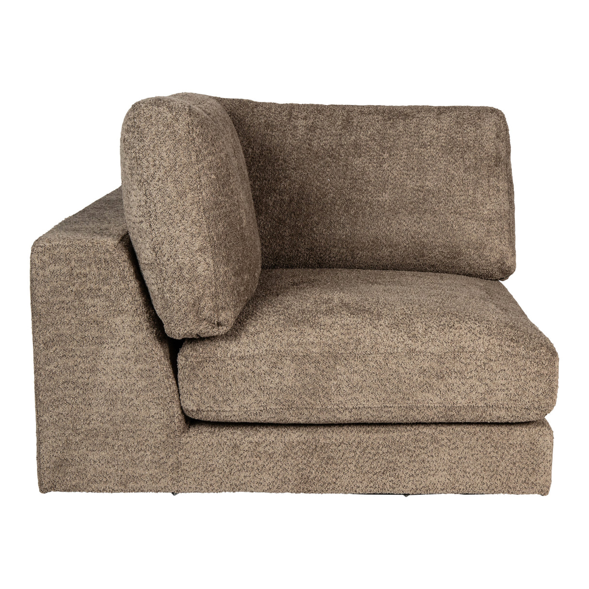 Ecksofa – braune Oberfläche, Stoff Bezug, Eckelement Form – Nilla | PTMD