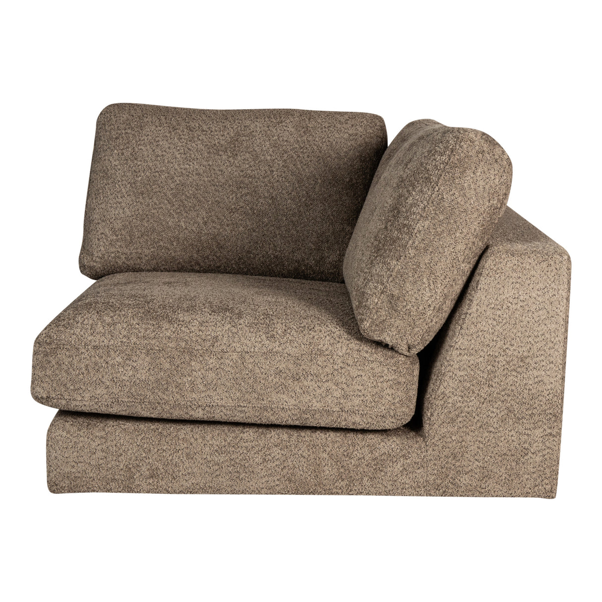 Ecksofa – braune Oberfläche, Stoff Bezug, Eckelement Form – Nilla | PTMD