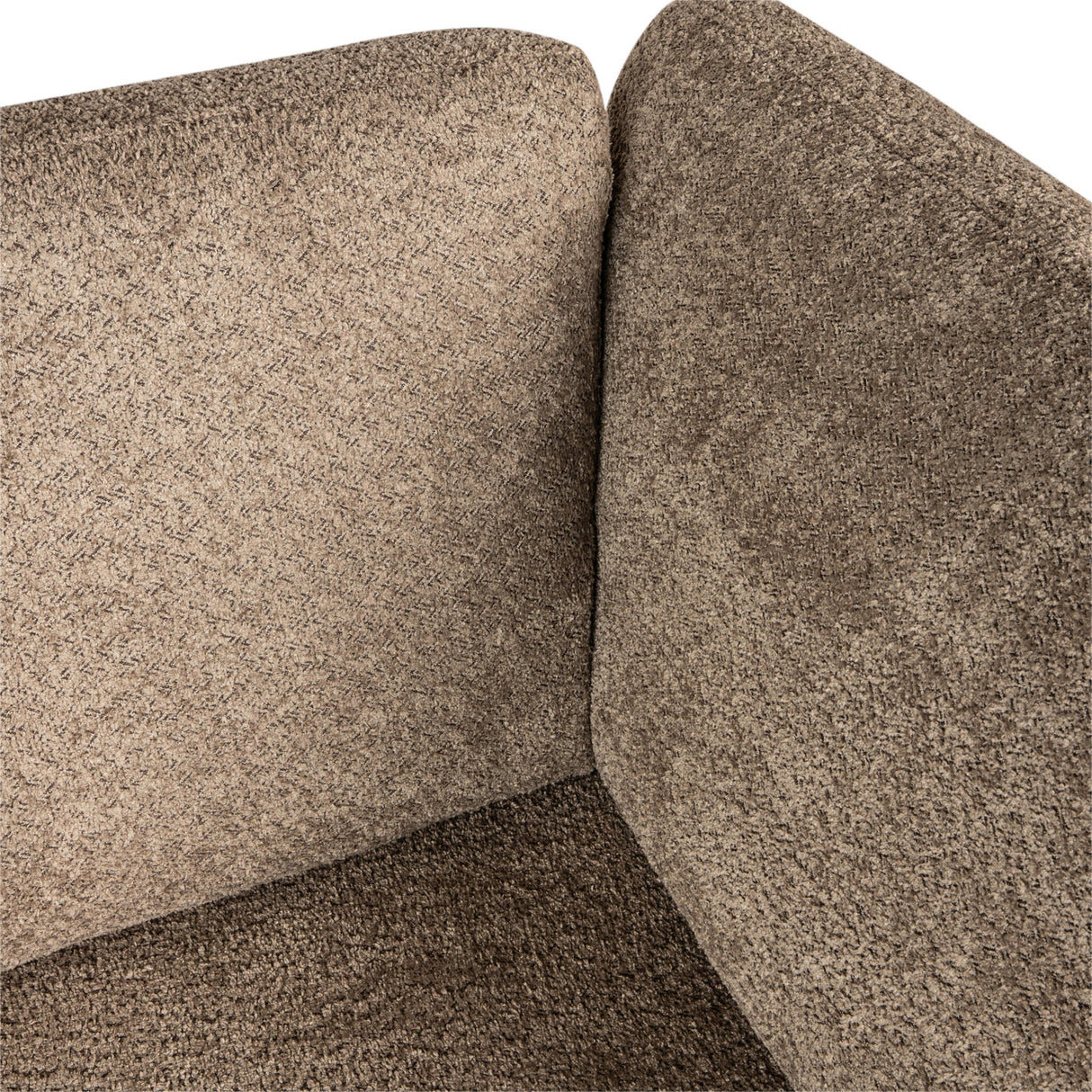 Ecksofa – braune Oberfläche, Stoff Bezug, Eckelement Form – Nilla | PTMD