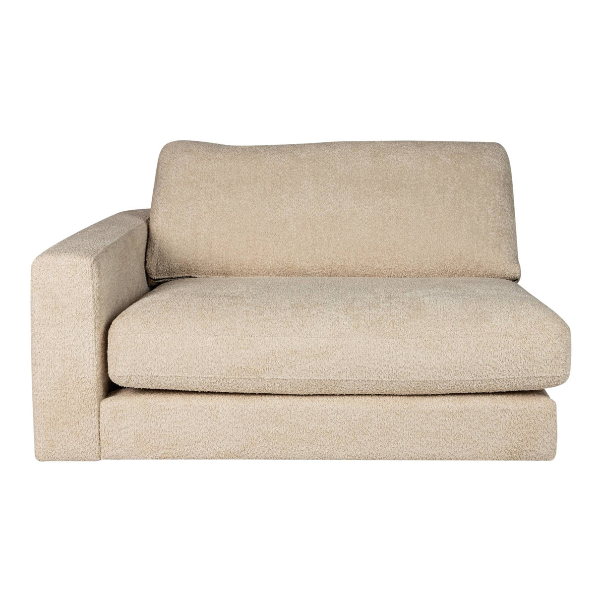 Sofa – sandfarbene Oberfläche, Stoff Bezug, linke Armlehne – Nilla | PTMD