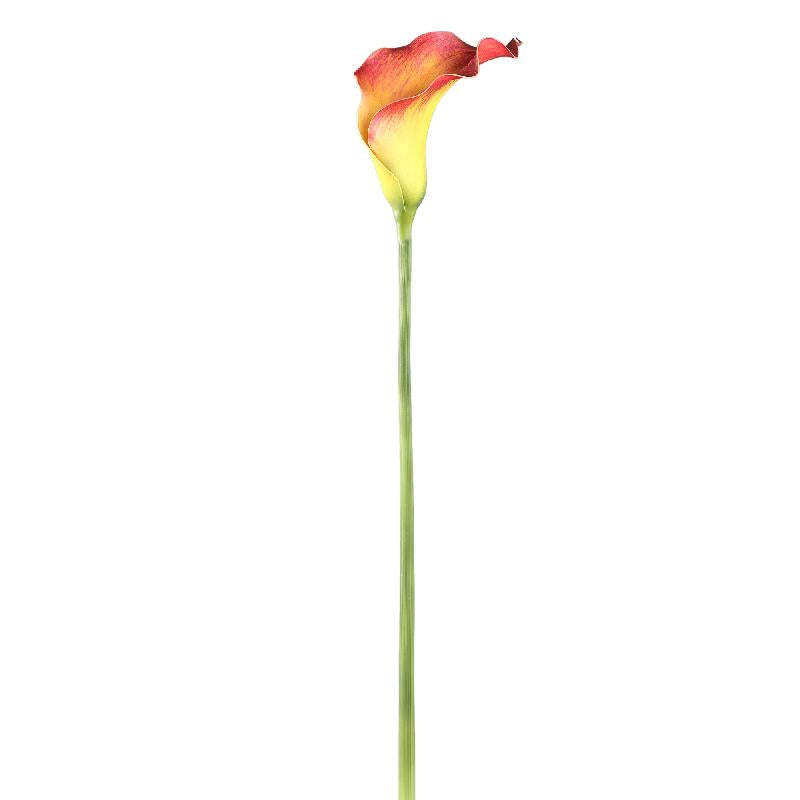 Lily Flower - Orange Yellow Calla Lily Spray, Foam, Handmade | PTMD