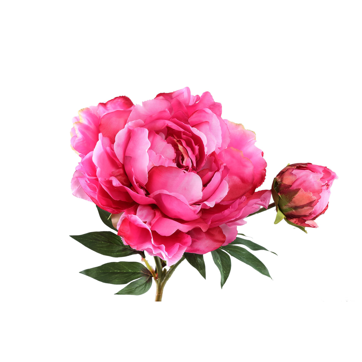 Pfingstrosenblume – Rosafarbener Pfingstrosenzweig aus Polyester, Eisen und PE-Kunststoff | PTMD