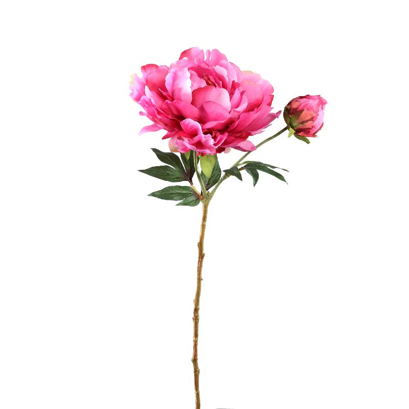 Pfingstrosenblume – Rosafarbener Pfingstrosenzweig aus Polyester, Eisen und PE-Kunststoff | PTMD