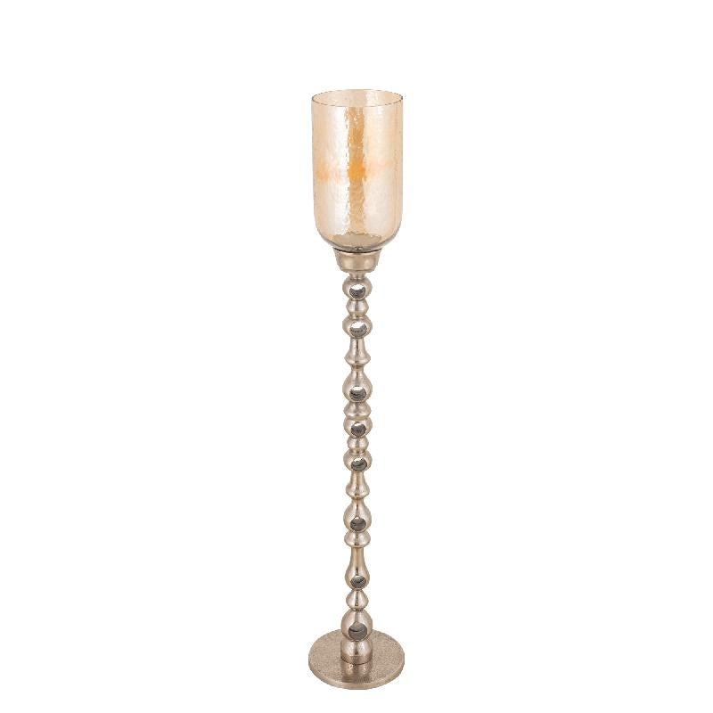 Bodenwindlicht – Gegossenes Aluminium, Rundes Design, Champagner Oberfläche, L – Tracy | PTMD