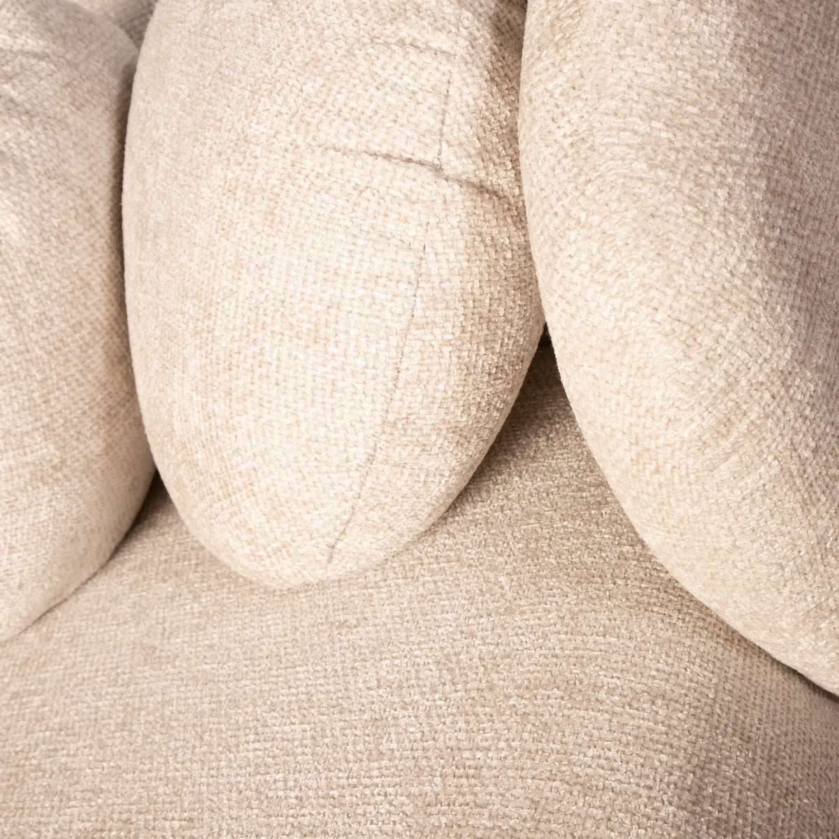 Sessel – Creme Stoff, Taubenfarbener Stoff, Große Sitzform - Aphrodite | PTMD