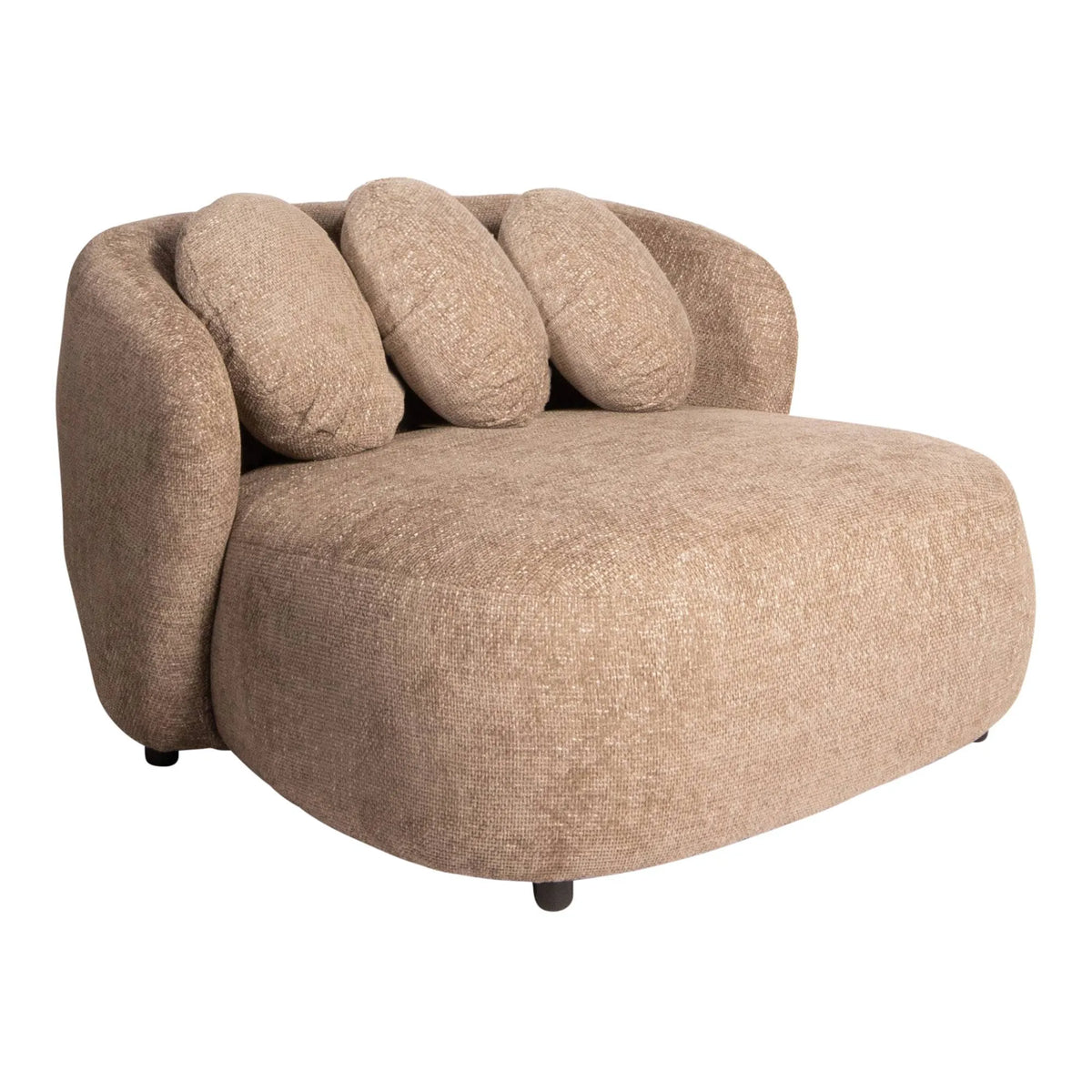 Fabric and wood armchair with soft padding, machine-made & comfortable shape – Aphrodite | PTMD