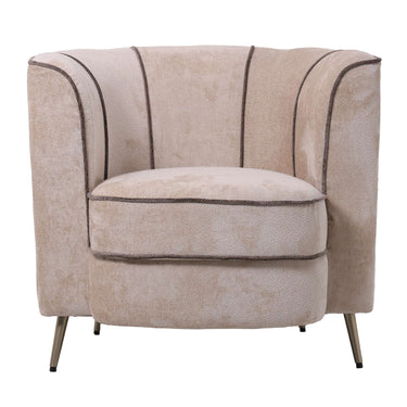 Sessel aus Aphrodite - Stoff, dreistreifiges Design, moderne Polsterform – John | PTMD - Esszett Luxury | Stilvolles Wohnen mit Charakter