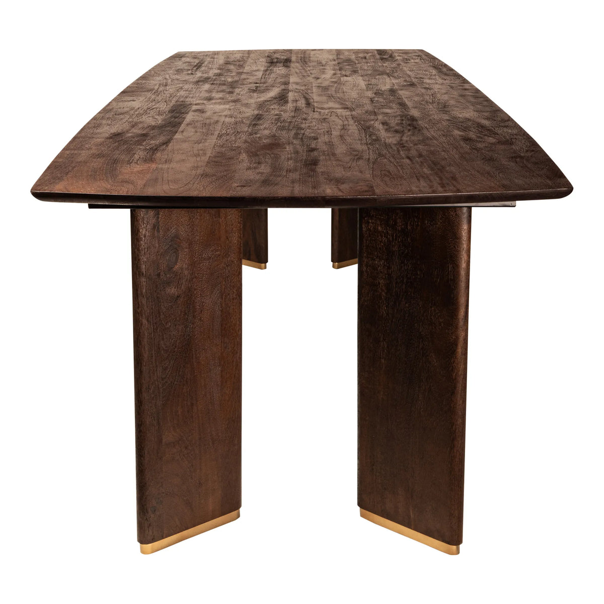 Esszimmertisch – Braunes Mangoholz, Goldene Metallbeine, Langes Tischform, 280 cm - Liber | PTMD