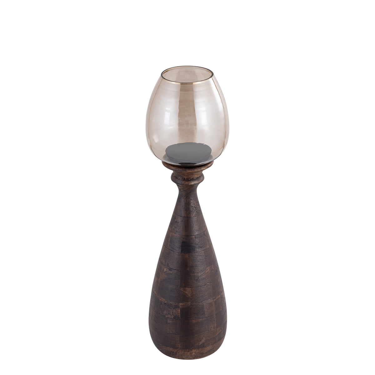 Windlicht – Braunes Metall, Schlankes Design, Elegante Form, S – Midi | PTMD