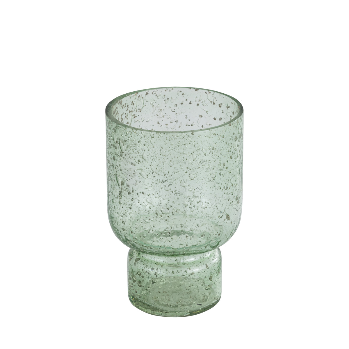 Teelichthalter – Glas Material, Grün Ton, Steinoptik Look, S – Laurynn | PTMD