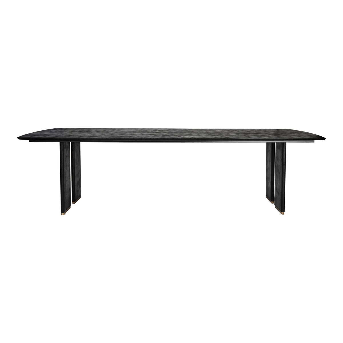 Esszimmertisch – Schwarzes Mangoholz, Goldene Metallbeine, Langes Tischform, 280 cm - Liber | PTMD