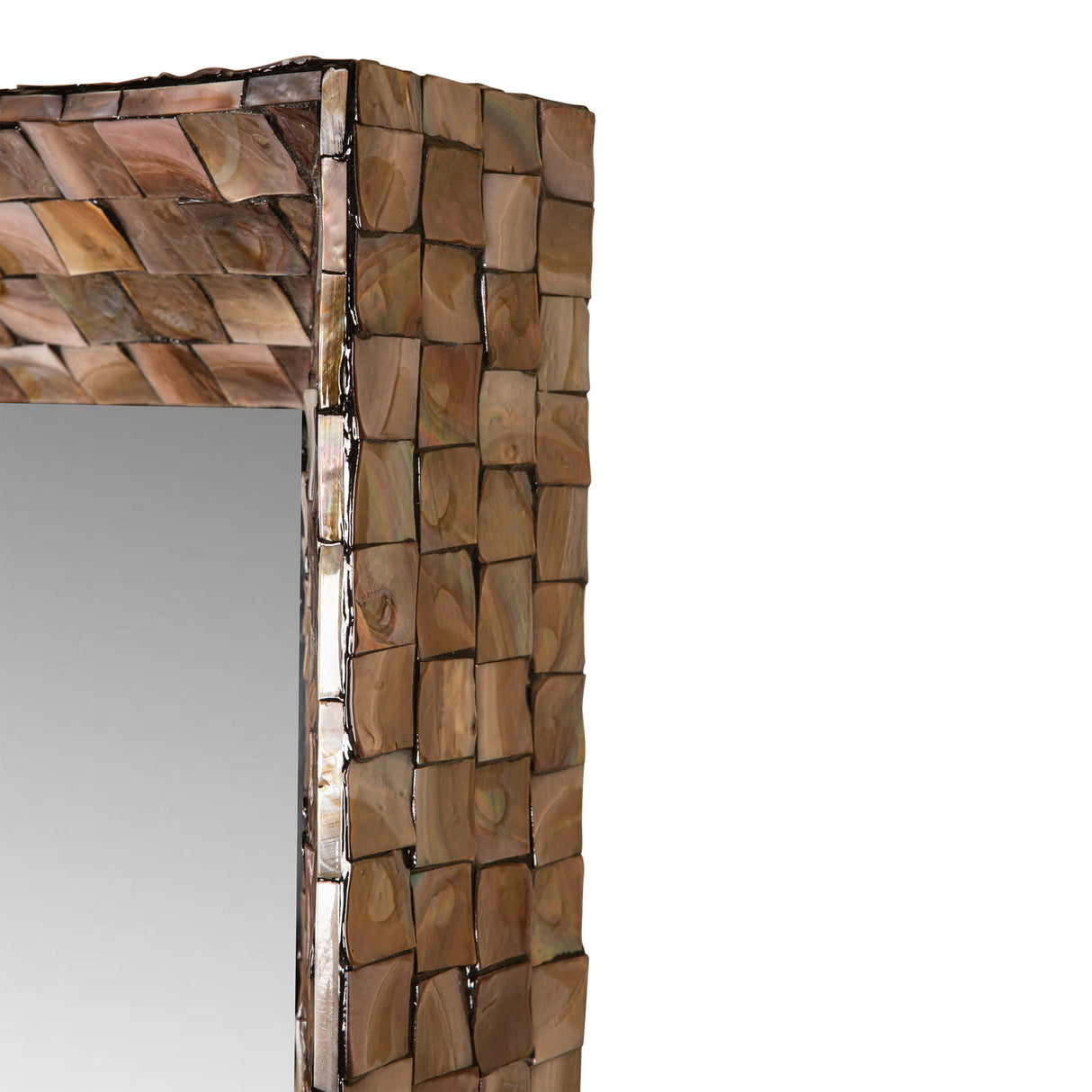 Spiegel – Schalendesign, Rechteckige Form, Kunststoff Material, Bronze – Chelsae | PTMD