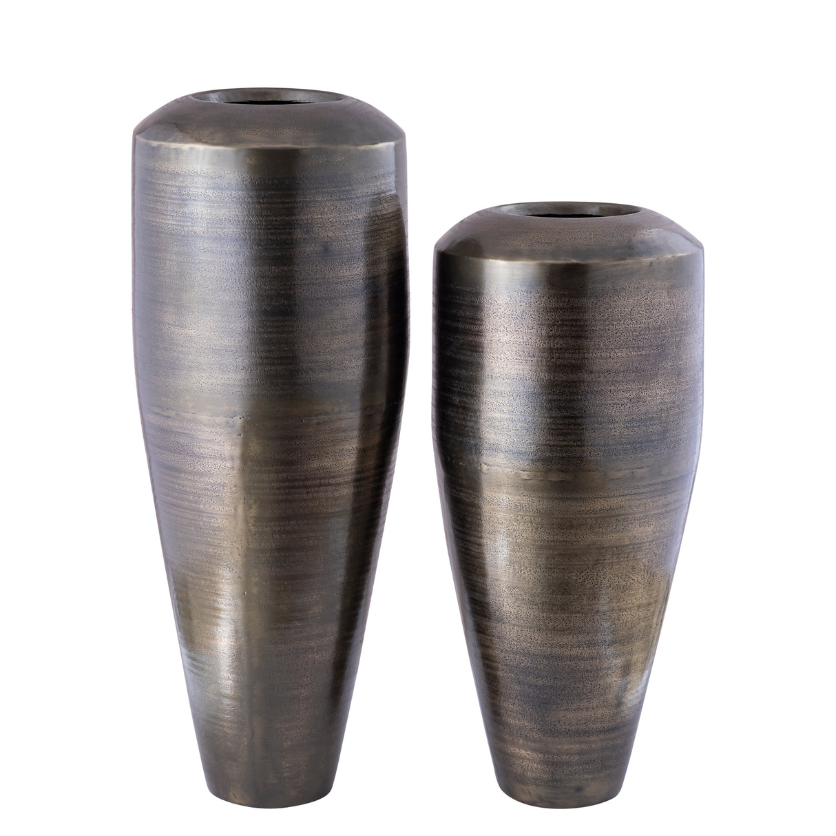 Blumentopf – Runde Form, Aluminium Blech, Gunmetal Oberfläche, S – Micheal | PTMD