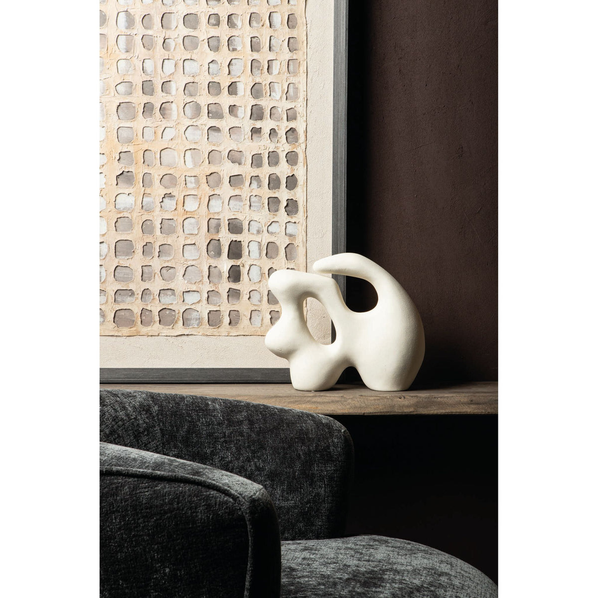 Statue - Stoneware, matte glaze, organic shape, Cream – Eddison | PTMD