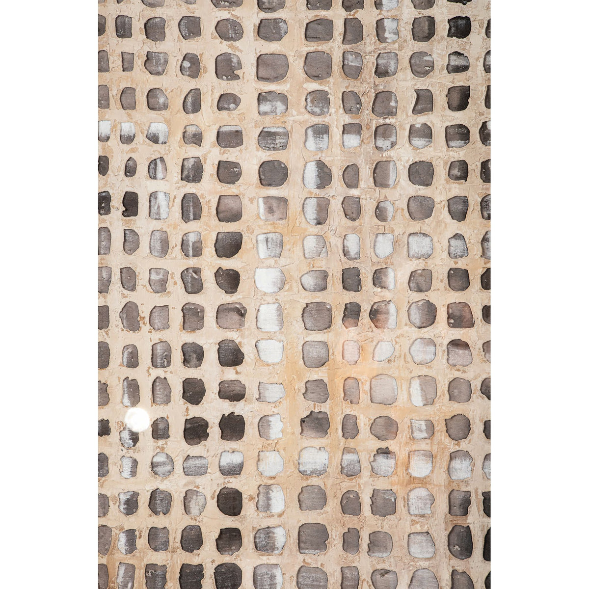 Wandpaneel mit Rahmen aus Polyester-Canvas und Kiefernholz, rechteckiger Form und Creme-Finish – Carmell | PTMD