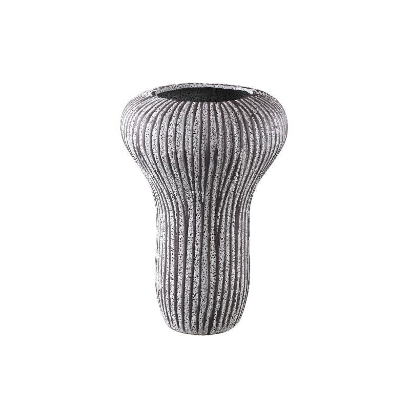 Topf – Braunfarbe, Raue Glasur, Runde Form, Keramik, L – Kayson | PTMD