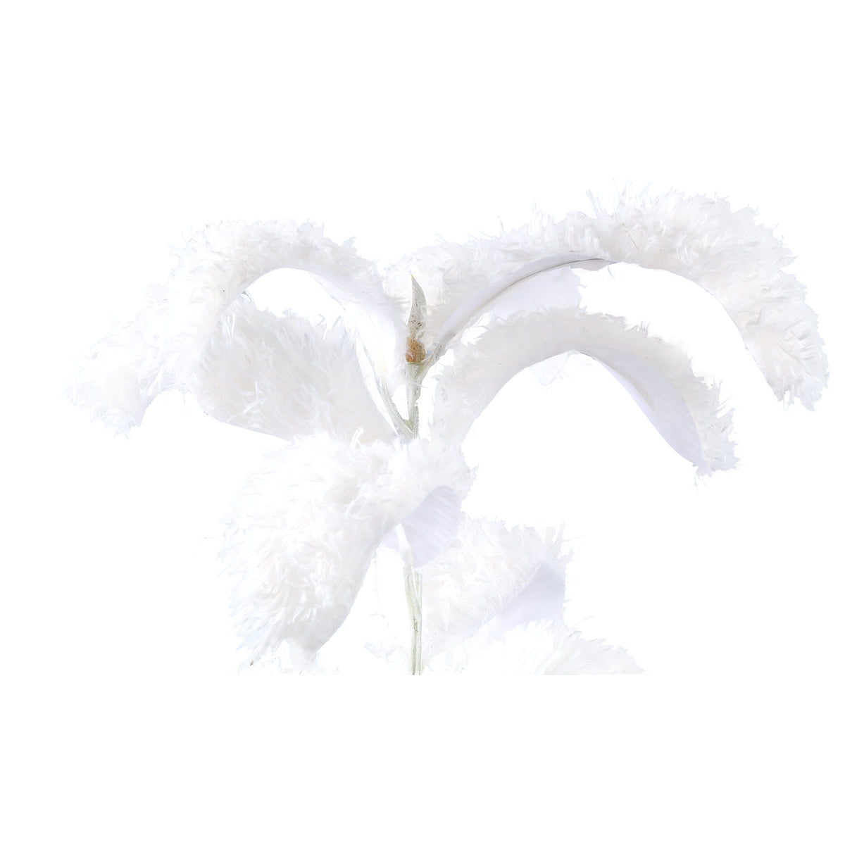 Artificial Plant - White Magnolia Leaf Spray, Hairy Surface, Polyester | PTMD