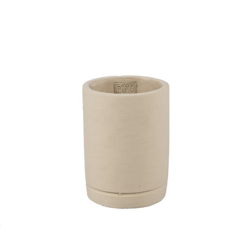 Flowerpot - Cylindrical Cement, Round Shape, Matt Finish, Taupe, XS – Vik | PTMD
