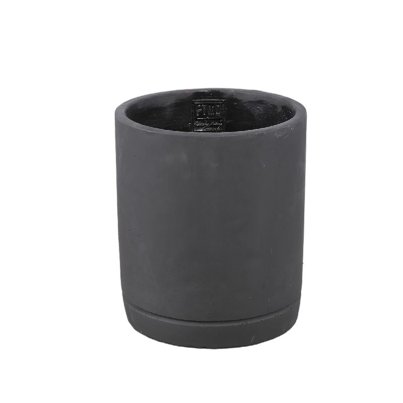 Flowerpot - Cylindrical Cement, Round Shape, Matt Finish, Dark Purple, M – Vik | PTMD