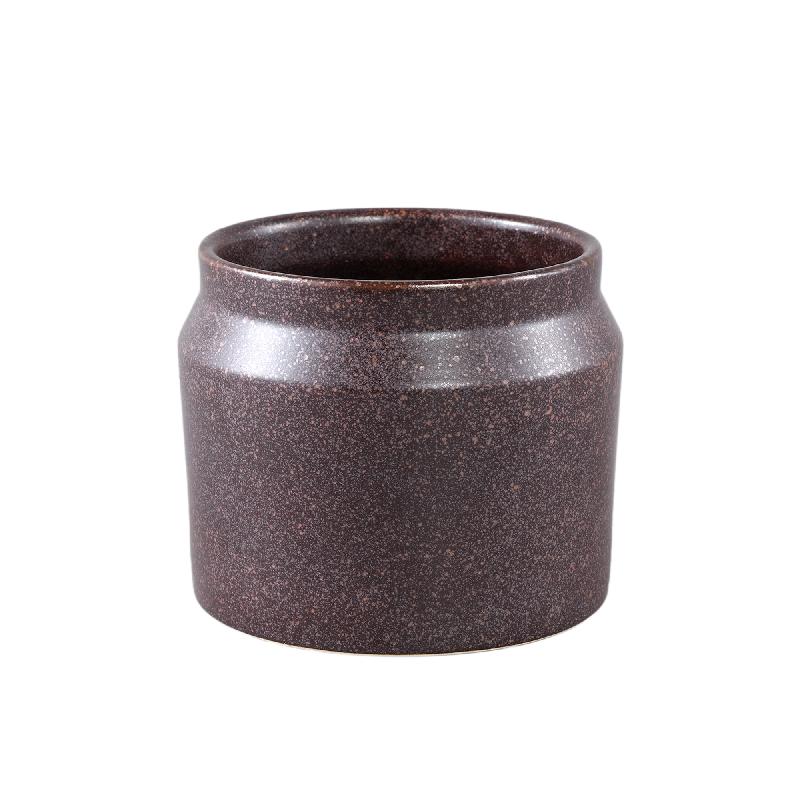 Flowerpot – Violet Surface, Round Shape, Rim Structure, Porcelain, S – Jillanne | PTMD