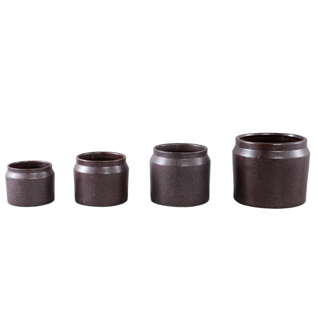 Flowerpot – Violet Surface, Round Shape, Rim Structure, Porcelain, XS – Jillanne | PTMD