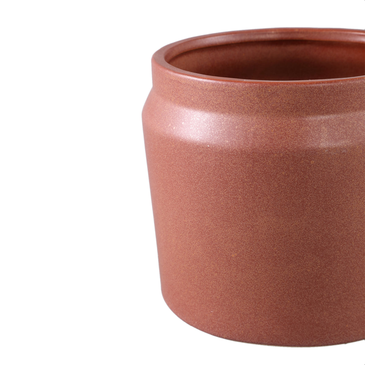 Topf – Runde Form, Porzellan-Keramik, Randdesign, Rot, L – Jillanne | PTMD