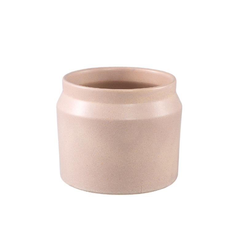 Plant Pot – Cream-colored surface, Round shape, Rim texture, Porcelain, S – Jillanne | PTMD