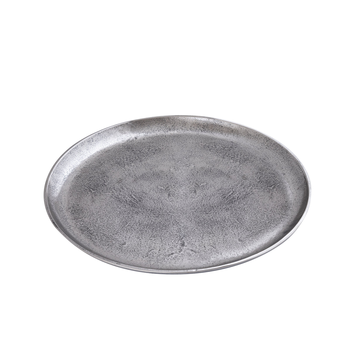 Teller – Schlichtes Design, Runde Form, Aluminium Material, Silber, L – Afta | PTMD