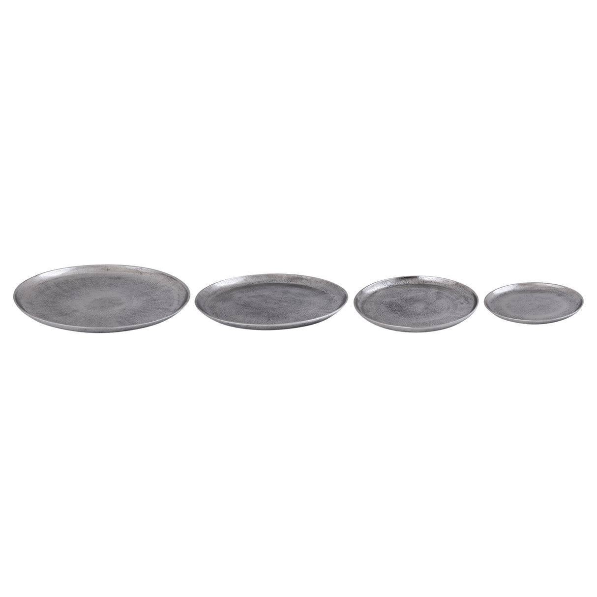 Teller – Schlichtes Design, Runde Form, Aluminium Material, Silber, L – Afta | PTMD