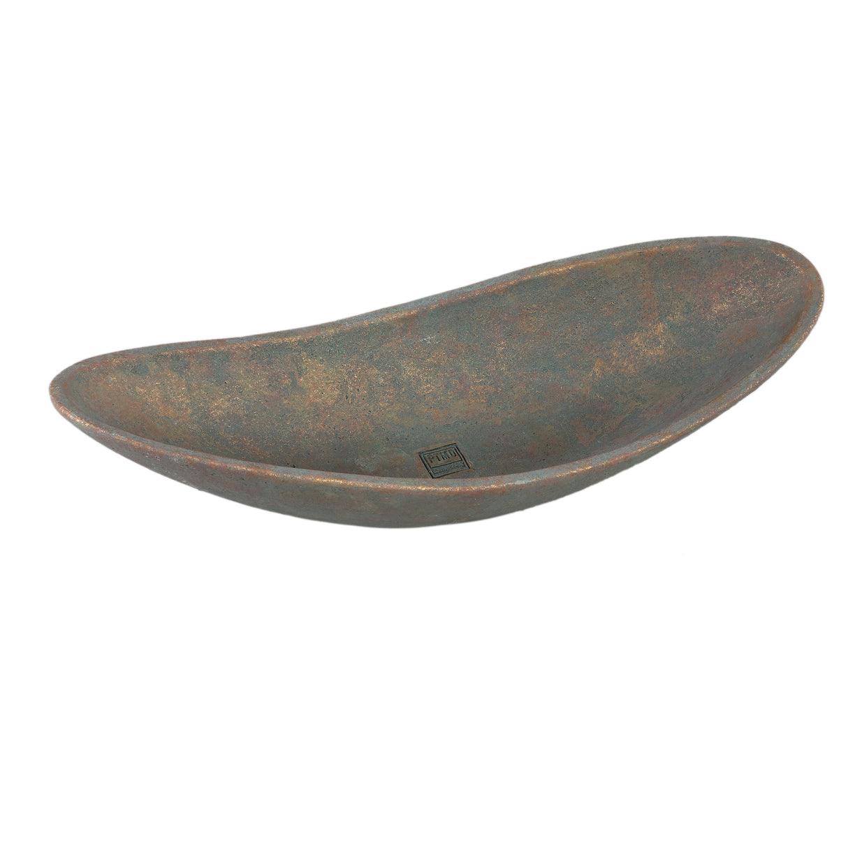 Bowl - Cement, organic shape, oval, Grey, handmade, L – Dawer | PTMD
