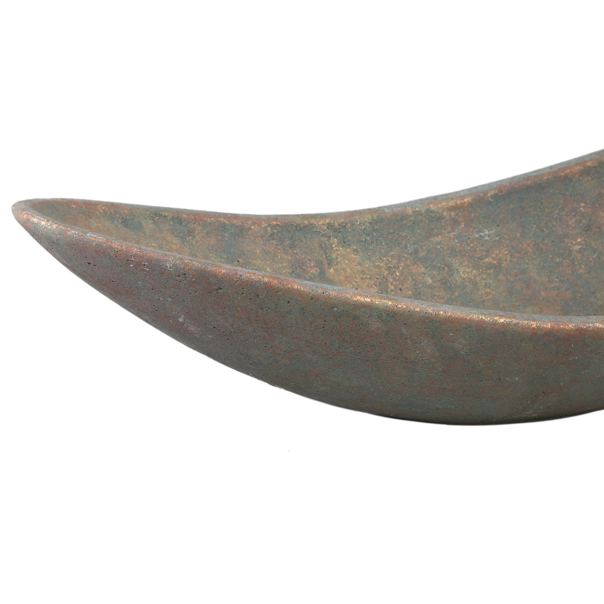 Bowl - Cement, organic shape, oval, Grey, handmade, L – Dawer | PTMD
