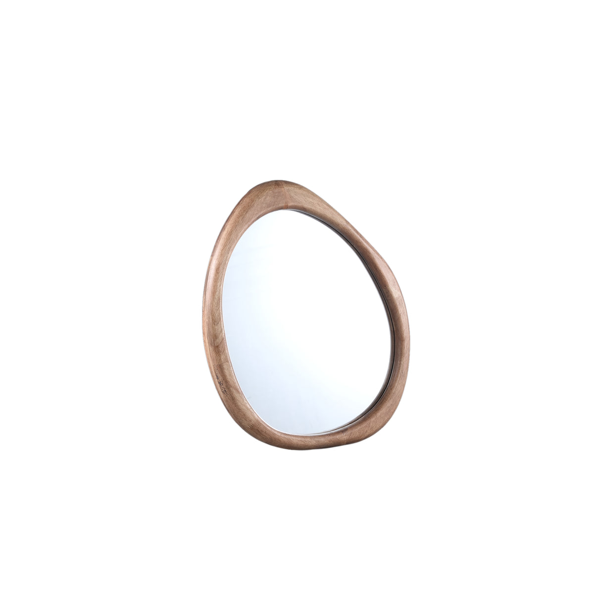 Wandspiegel aus Rubberwood- und MDF-Holz mit organischer Form, Natur-Finish und S – Neelix | PTMD