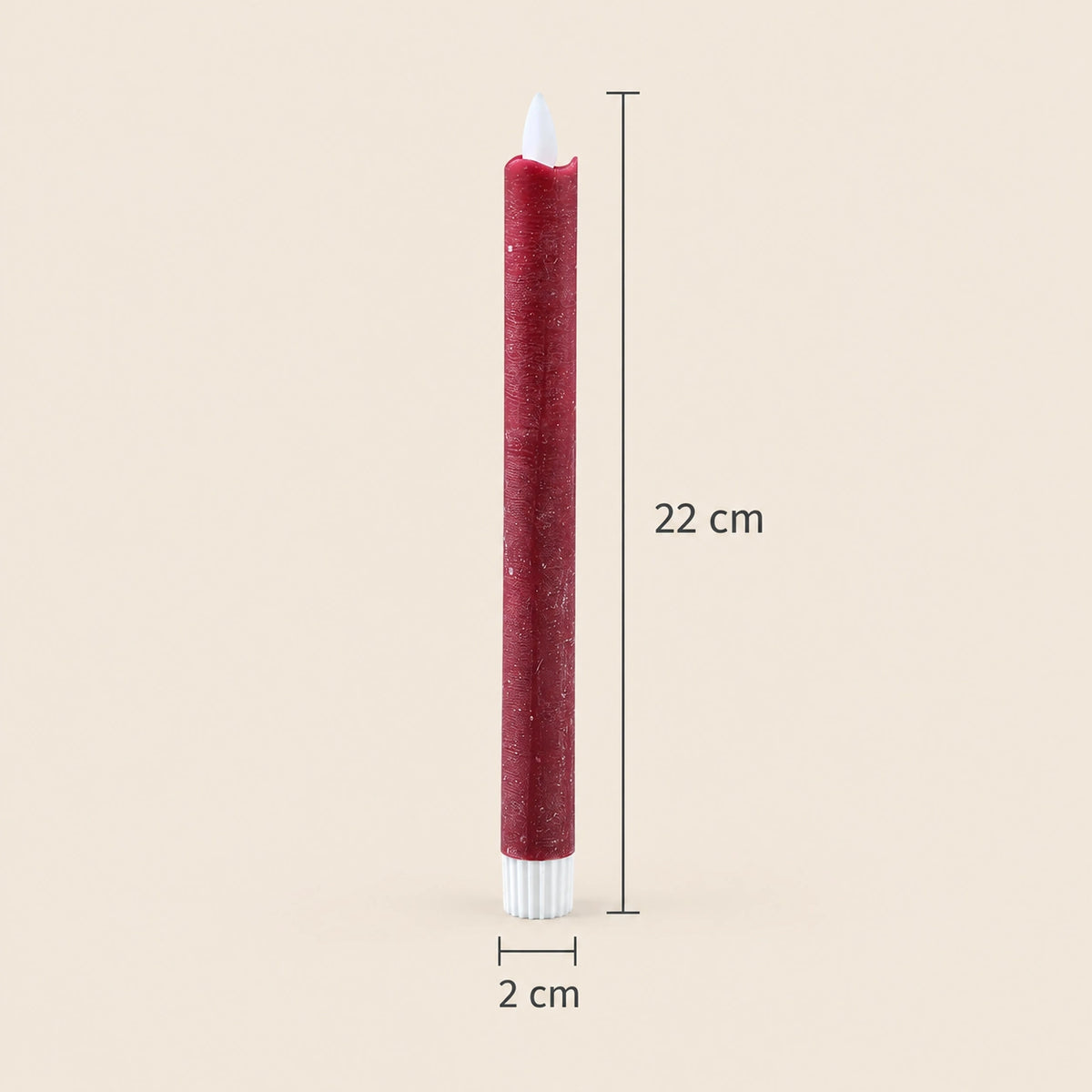 LED taper candle with moving flame and timer function battery operated - Led | PTMD