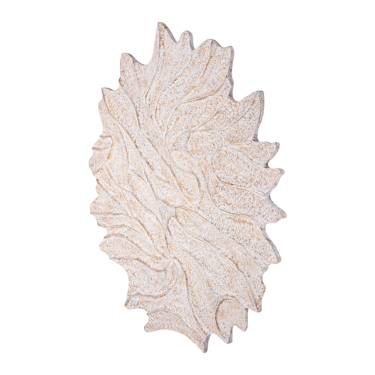 Wandpaneel aus MDF in Creme mit welligem Design, runder Form, L – Ceanna | PTMD