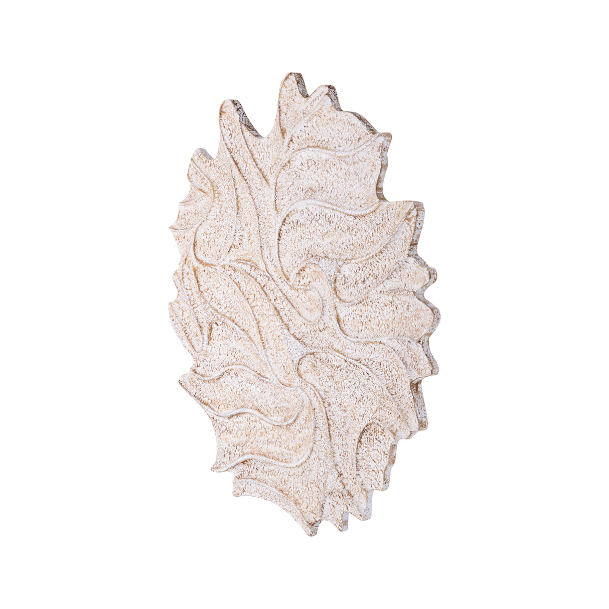 MDF Wall Panel in Cream with Wavy Design, Round Shape, S – Ceanna | PTMD