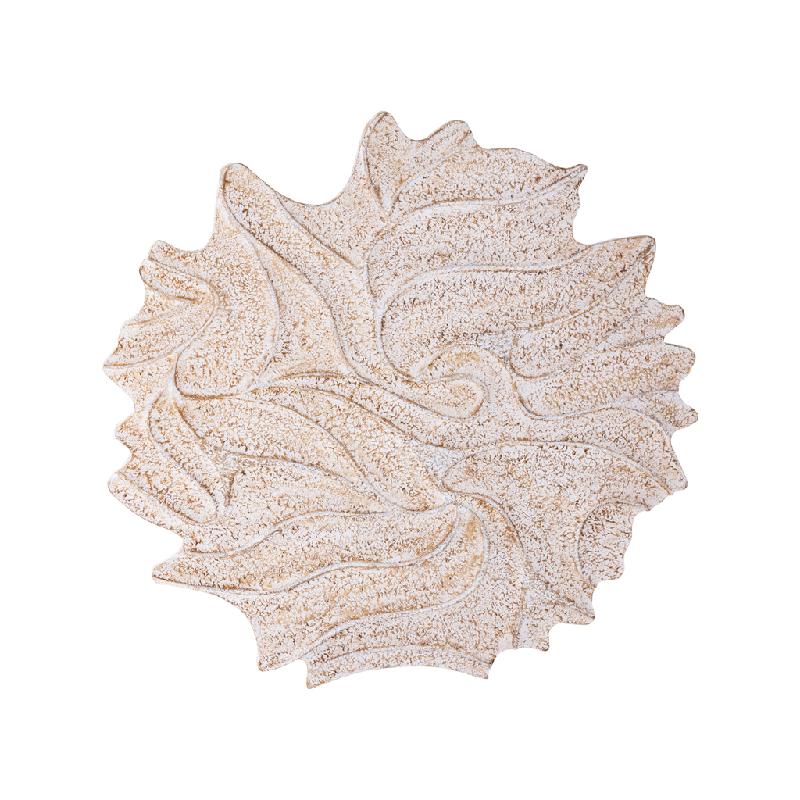 MDF Wall Panel in Cream with Wavy Design, Round Shape, S – Ceanna | PTMD